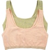 Women’s Organic Cotton Stretch Bralette 2-Pack – GOTS Certified, Soft(Aloe Wheat)