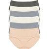Women’s Organic Cotton Stretch Hipster Panties 6-Pack – GOTS Certified(Pacific Ocean)