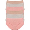 Women’s Organic Cotton Stretch Hipster Panties 6-Pack – GOTS Certified(Rose Garden)