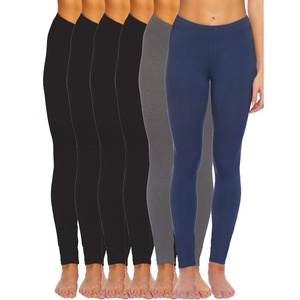Felina | Velvety Soft Lightweight Leggings | Moisture Wicking | Yoga | 6 Pack(Black Heather Grey Navy)