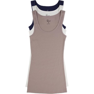 Felina Cotton Stretch Ribbed Tank Top – Class Tank Top for Women, Workout Tank Top for Women (Color Options Available)(Calm Seas)