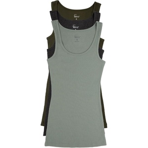 Felina Cotton Stretch Ribbed Tank Top – Class Tank Top for Women, Workout Tank Top for Women (Color Options Available)(Earthy Greens)