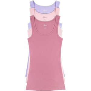 Felina Cotton Stretch Ribbed Tank Top – Class Tank Top for Women, Workout Tank Top for Women (Color Options Available)(Pink Purple Rose)