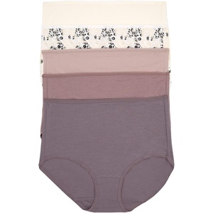 Felina Womens Cotton Stretch Modal Brief Underwear 5-Pack – Full Coverage(Twighlight Vines)
