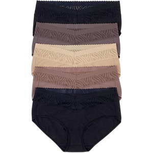 Felina Women’s Stay In Place Hipster Panties 5-Pack – Anti-Slip Technology(Classic Nudes)