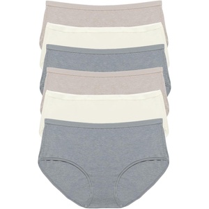 Women’s Organic Cotton Stretch Hipster Panties 6-Pack – GOTS Certified(Morning Sky)