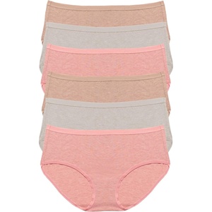 Women’s Organic Cotton Stretch Hipster Panties 6-Pack – GOTS Certified(Rose Garden)